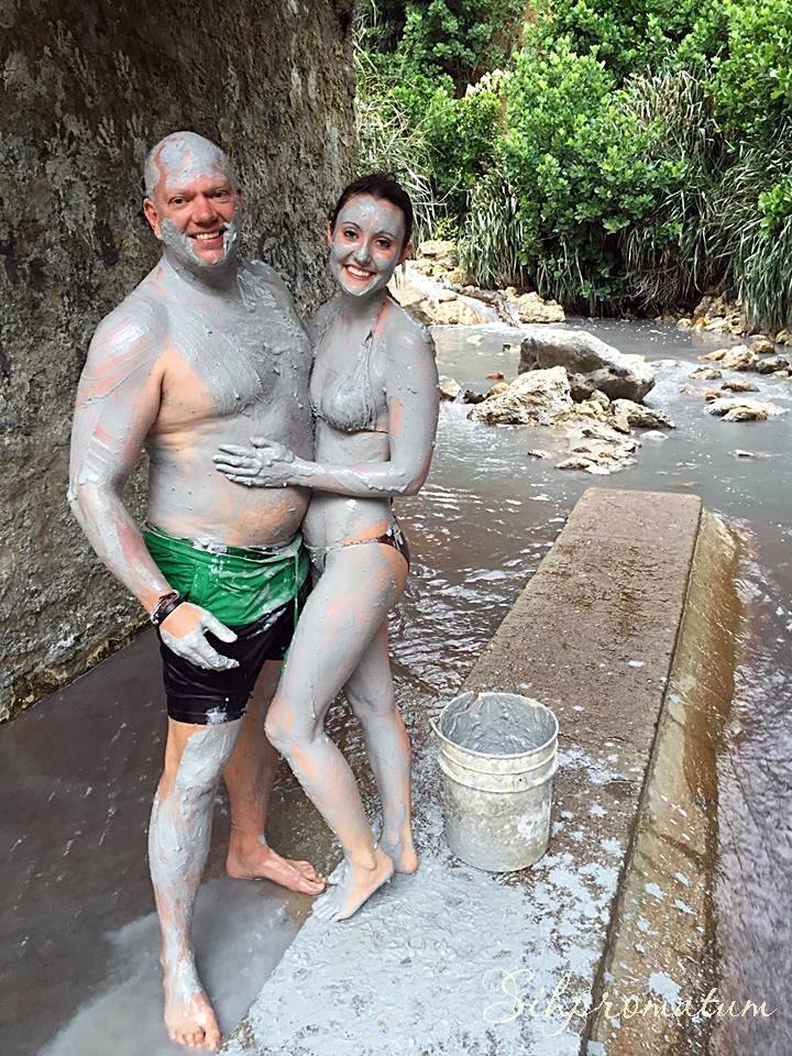 Getting-muddy-in-sulphur-mud-bath-in-Soufriere-St-Lucia