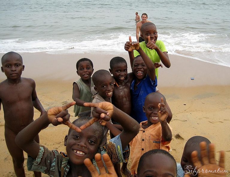 Taking-a-swim-with-happy-children-in-Freetown-Sierra-Leone