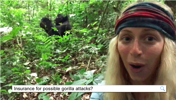 IS A GORILLA ATTACK COVERED WITH TRIPTIME TRAVEL INSURANCE?